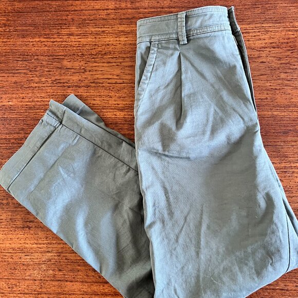 Everlane Cotton Tapered Green Pants - Picture 7 of 8